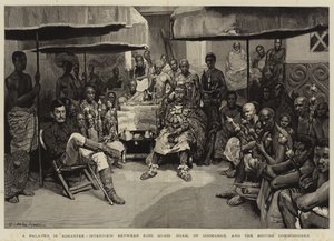 A Palaver in Ashantee, Intervju mellan kung Quaco Duah, av Coomassie, och den brittiska kommissionären
